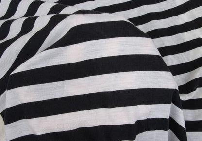 Y's Cotton Back Stripe Panel Design Dress Black Size 2