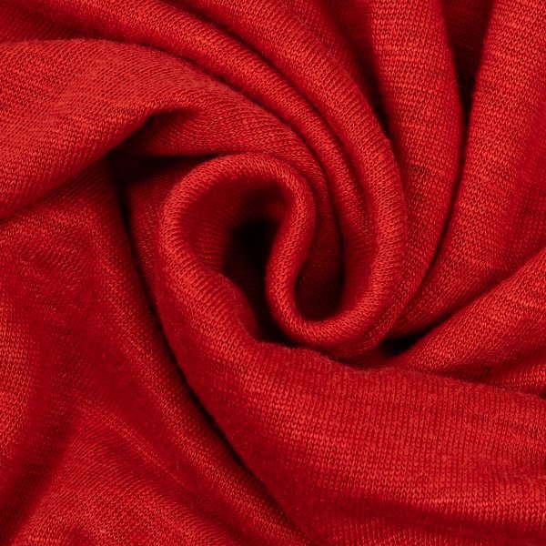 Y's Cotton Blend Flower Jacquard Long Sleeve Tee Red Size 2