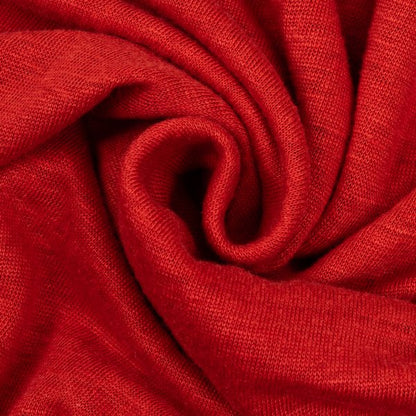 Y's Cotton Blend Flower Jacquard Long Sleeve Tee Red Size 2