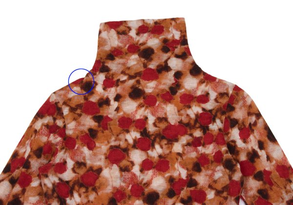Y's Wool Graphic Print Turtleneck Top Red Size 2