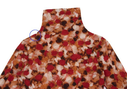 Y's Wool Graphic Print Turtleneck Top Red Size 2