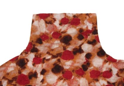 Y's Wool Graphic Print Turtleneck Top Red Size 2