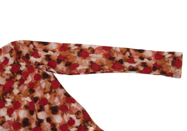 Y's Wool Graphic Print Turtleneck Top Red Size 2