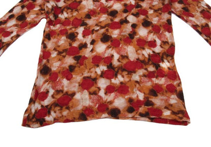 Y's Wool Graphic Print Turtleneck Top Red Size 2