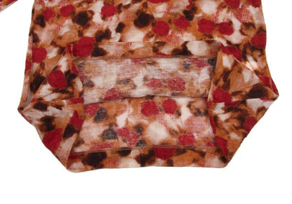 Y's Wool Graphic Print Turtleneck Top Red Size 2