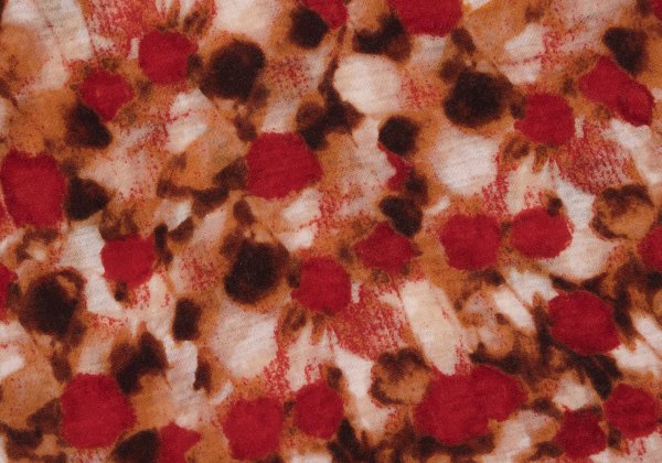 Y's Wool Graphic Print Turtleneck Top Red Size 2