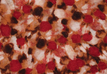 Y's Wool Graphic Print Turtleneck Top Red Size 2