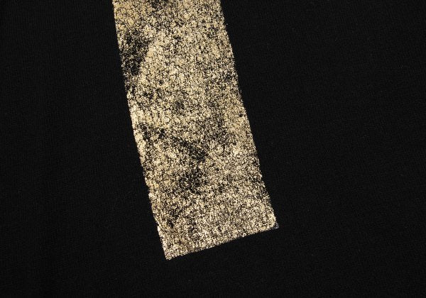 Y's Wool Blend Foil Print V-Neck Knit Sweater Black Size 2