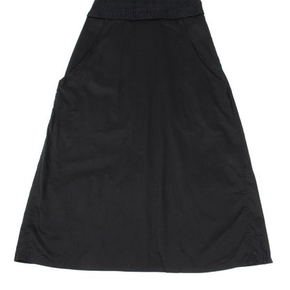 Y's Mixed Material Knit Sleeveless Dress Black Size 2