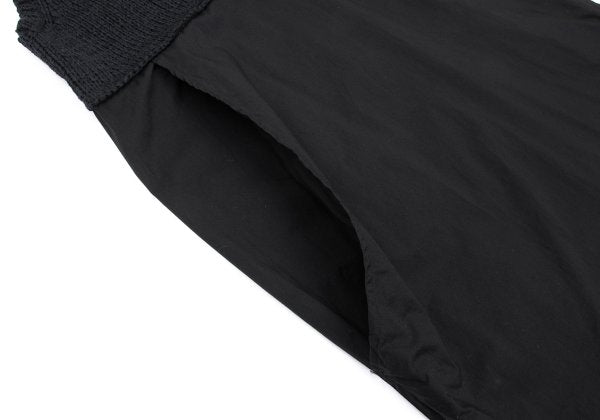 Y's Mixed Material Knit Sleeveless Dress Black Size 2