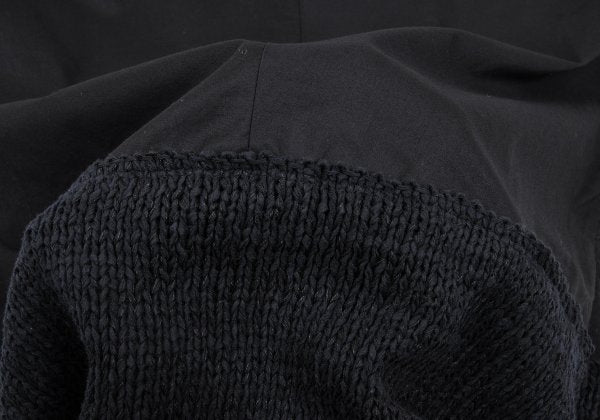 Y's Mixed Material Knit Sleeveless Dress Black Size 2