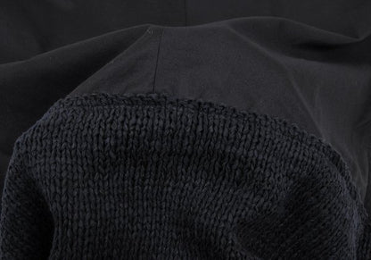 Y's Mixed Material Knit Sleeveless Dress Black Size 2