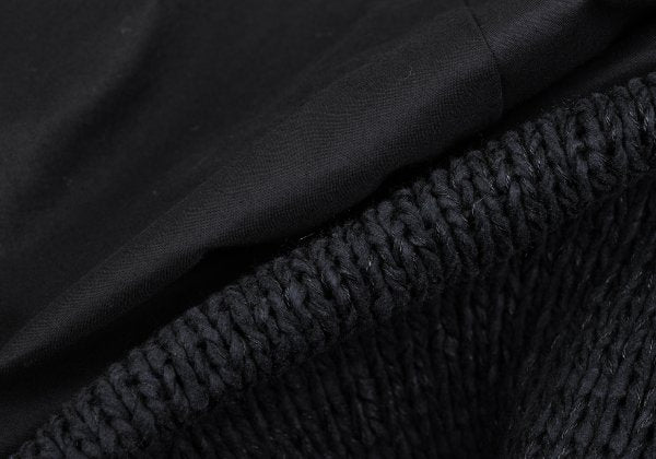 Y's Mixed Material Knit Sleeveless Dress Black Size 2