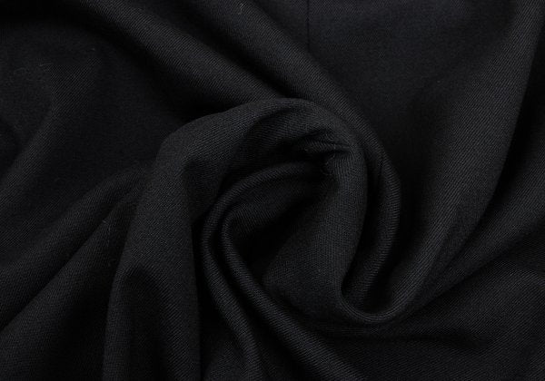 Y's PINK Stretch Wool Back Long Tunic Black Blouse Size 2