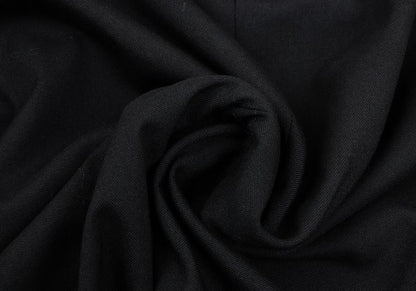 Y's PINK Stretch Wool Back Long Tunic Black Blouse Size 2