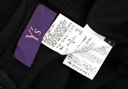 Y's PINK Stretch Wool Back Long Tunic Black Blouse Size 2