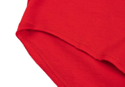 s'yte Cotton Cutoff Raglan T-Shirt Red Size M