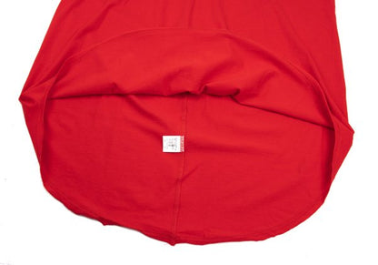 s'yte Cotton Cutoff Raglan T-Shirt Red Size M