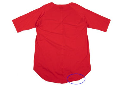s'yte Cotton Cutoff Raglan T-Shirt Red Size M