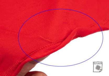 s'yte Cotton Cutoff Raglan T-Shirt Red Size M