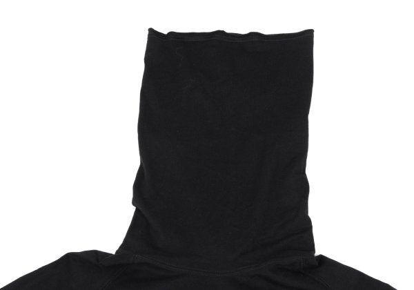 S'YTE Black Cotton Raw Edge Layered Turtleneck Top Size M