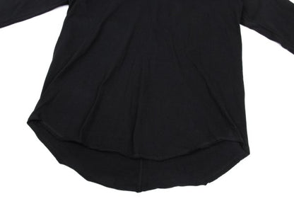 S'YTE Black Cotton Raw Edge Layered Turtleneck Top Size M