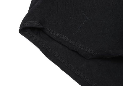 S'YTE Black Cotton Raw Edge Layered Turtleneck Top Size M