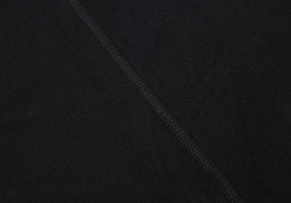 S'YTE Black Cotton Raw Edge Layered Turtleneck Top Size M