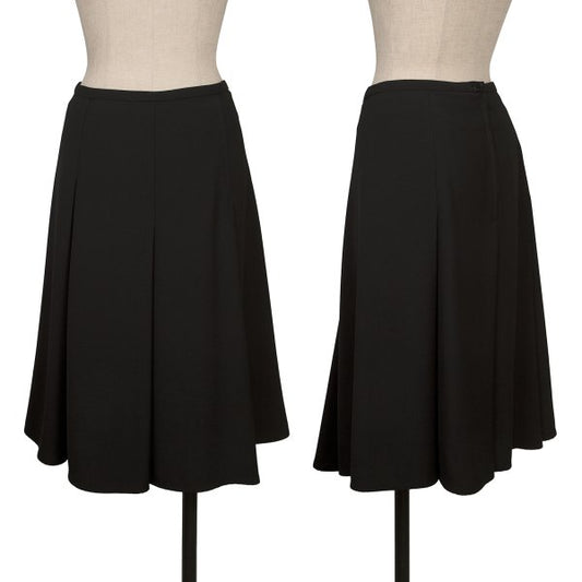 agnes b. Poly Tuck A-Line Skirt Black Size 40