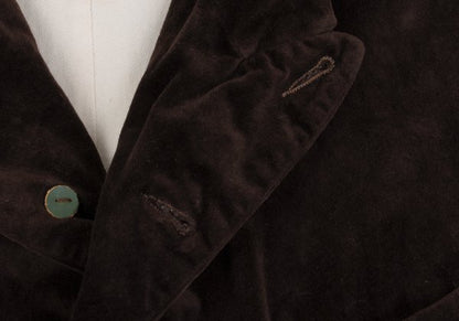 Paul Harnden Velvet Blazer Jacket Brown Size M