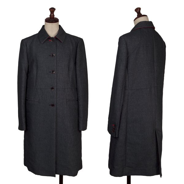 Paul Smith LONDON Cotton Linen Panel Coat Navy Size 38