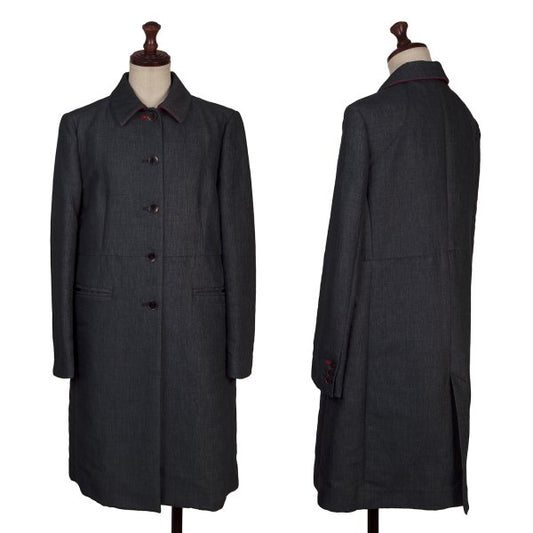 Paul Smith LONDON Cotton Linen Panel Coat Navy Size 38