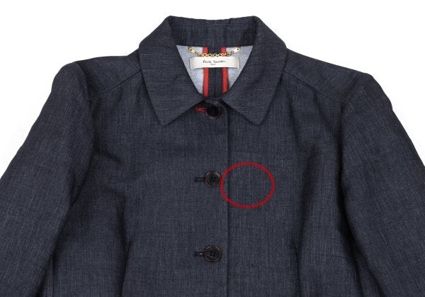 Paul Smith LONDON Cotton Linen Panel Coat Navy Size 38