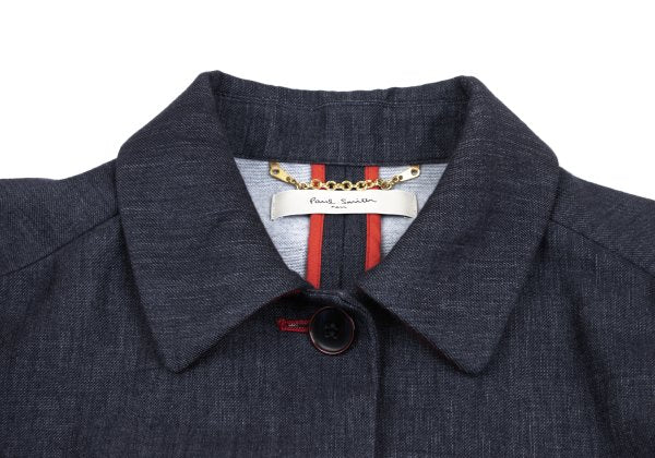 Paul Smith LONDON Cotton Linen Panel Coat Navy Size 38