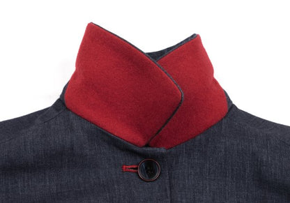 Paul Smith LONDON Cotton Linen Panel Coat Navy Size 38