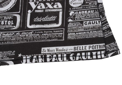 Jean Paul GAULTIER FEMME Printed Black Off-White T-Shirt Size 40