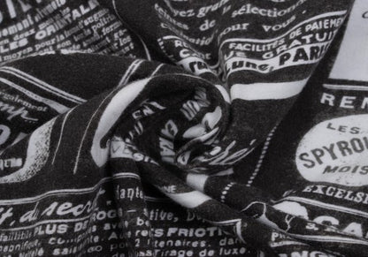 Jean Paul GAULTIER FEMME Printed Black Off-White T-Shirt Size 40