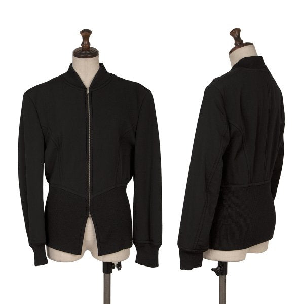 COMME des GARCONS Wool Curve Zip Jacket Black Size M