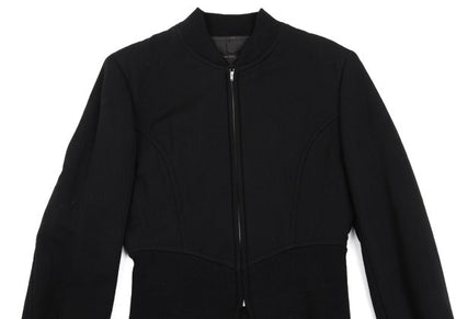 COMME des GARCONS Wool Curve Zip Jacket Black Size M