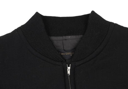 COMME des GARCONS Wool Curve Zip Jacket Black Size M