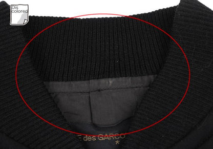 COMME des GARCONS Wool Curve Zip Jacket Black Size M
