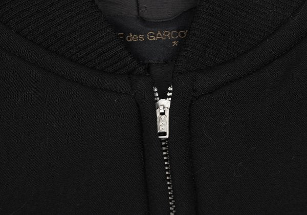 COMME des GARCONS Wool Curve Zip Jacket Black Size M