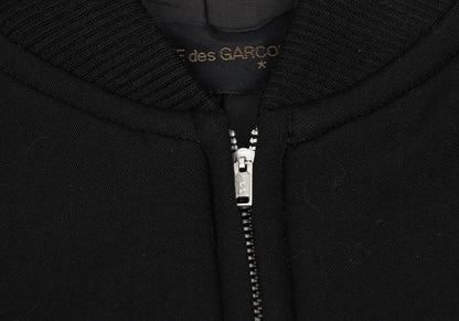 COMME des GARCONS Wool Curve Zip Jacket Black Size M