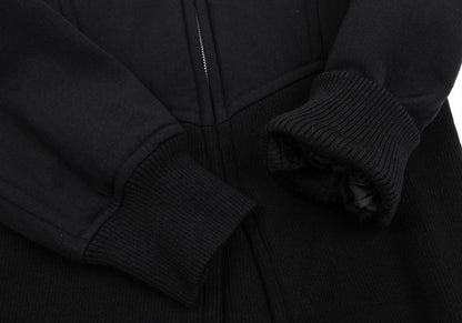 COMME des GARCONS Wool Curve Zip Jacket Black Size M