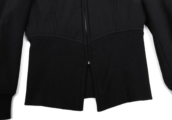 COMME des GARCONS Wool Curve Zip Jacket Black Size M