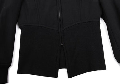 COMME des GARCONS Wool Curve Zip Jacket Black Size M