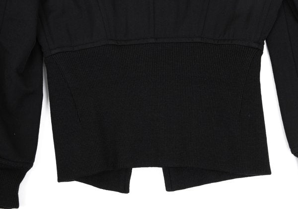 COMME des GARCONS Wool Curve Zip Jacket Black Size M