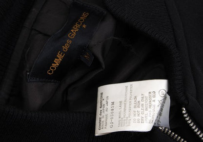 COMME des GARCONS Wool Curve Zip Jacket Black Size M