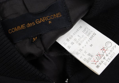 COMME des GARCONS Wool Curve Zip Jacket Black Size M
