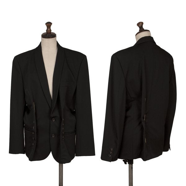 COMME des GARCONS Wool Stitch Shawl Jacket Black Size S